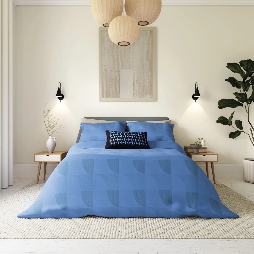 Axel Bedding by Helena Springfield x Simply Scandi in Periwinkle Blue